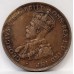 AUSTRALIA 1924 . ONE 1 PENNY . ERROR . PLANCHET FLAW
